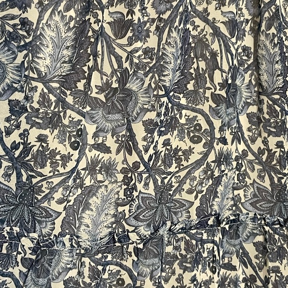 Max Studio London Antique Blue Floral Dress. Size L - Picture 5 of 9